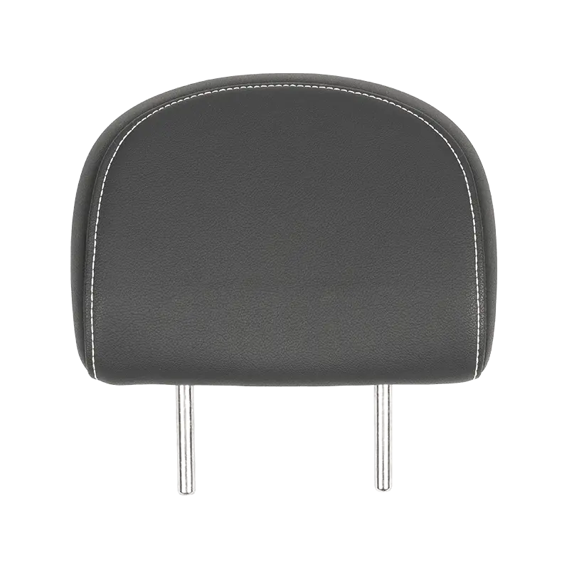 Conjunto de reposacabezas ergonómico central trasero para automóvil de pasajeros con costuras en contraste