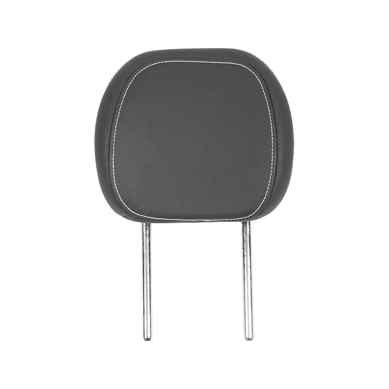 Conjunto de reposacabezas de cuero rectangular redondeado para asiento delantero universal para automóviles